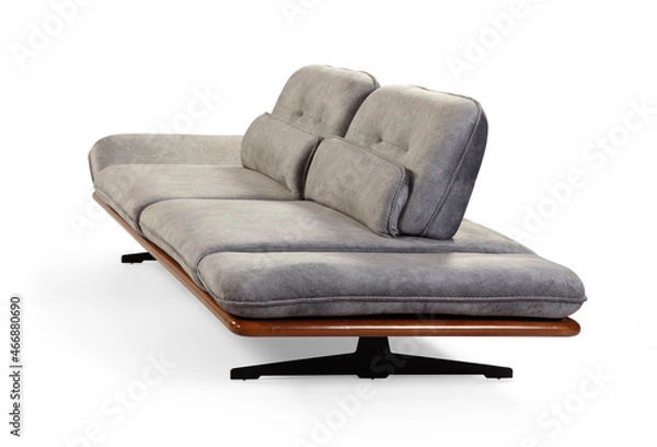 Fototapeta Modern sofa isolated on white background . side view