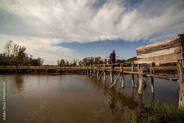 Obraz reflection of a house in water