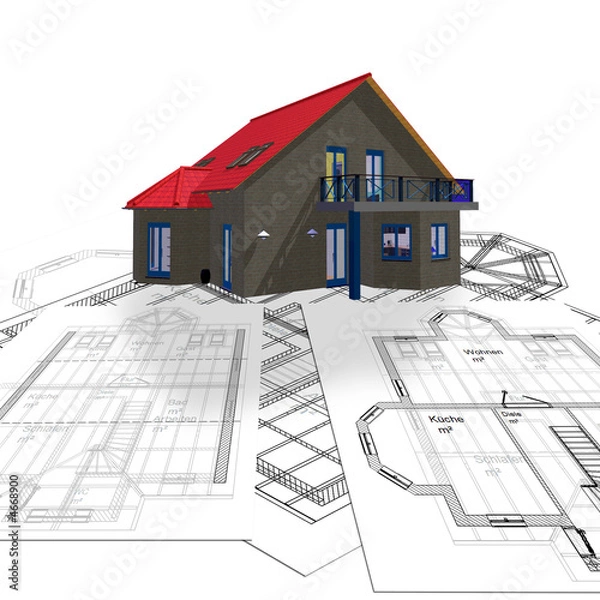 Obraz house and plan