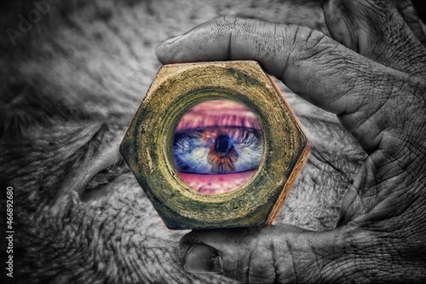 Obraz the world through the eyes of a worker