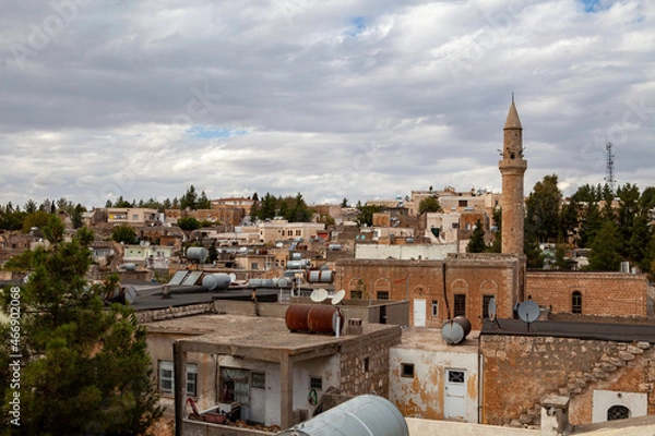 Obraz view of the town of coastal city