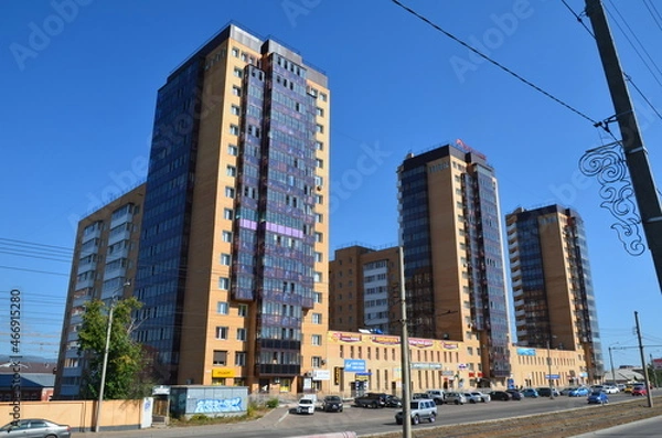 Obraz High buildings with column