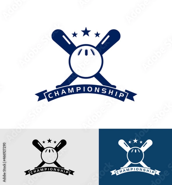 Obraz Wiffle Ball Championship Logo Vector
