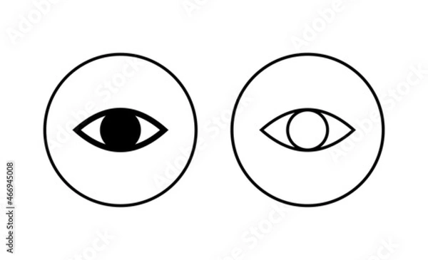 Fototapeta Eye icons set. Eye sign and symbol. Look and Vision icon.