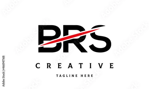 Fototapeta BRS creative cut three latter logo