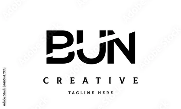 Obraz BUN creative cut three latter logo