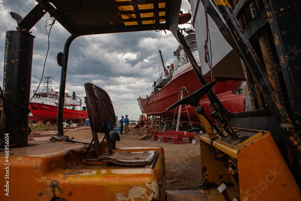 Obraz bulldozer at work site