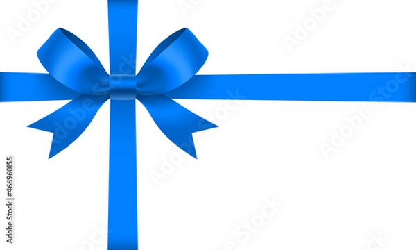 Obraz リボン　プレゼント　青色　高級感　飾り　贈り物　素材