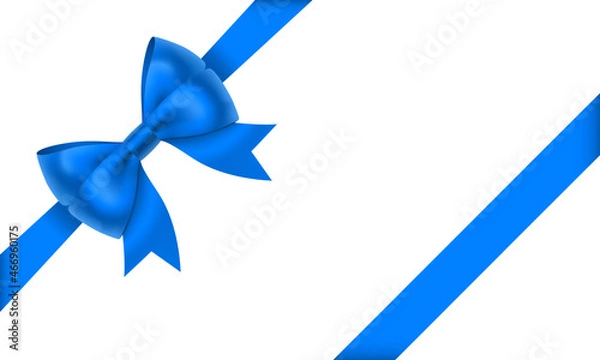 Fototapeta リボン　プレゼント　青色　高級感　飾り　贈り物　素材