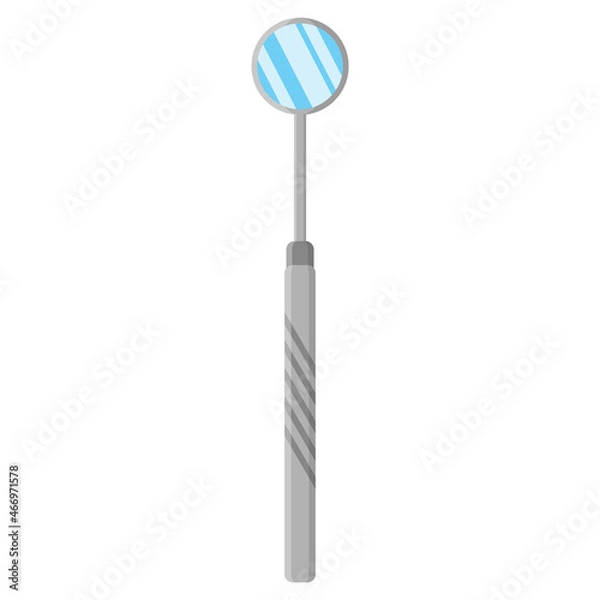 Obraz Vector cartoon dental examination mirror.