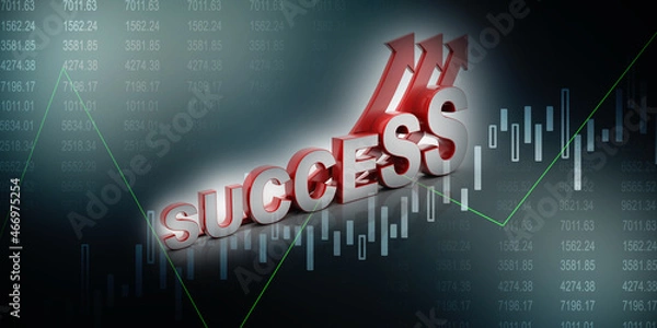 Fototapeta 3d rendering Stock market online business concept. business Graph 