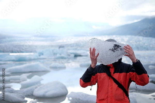 Obraz Man with ice