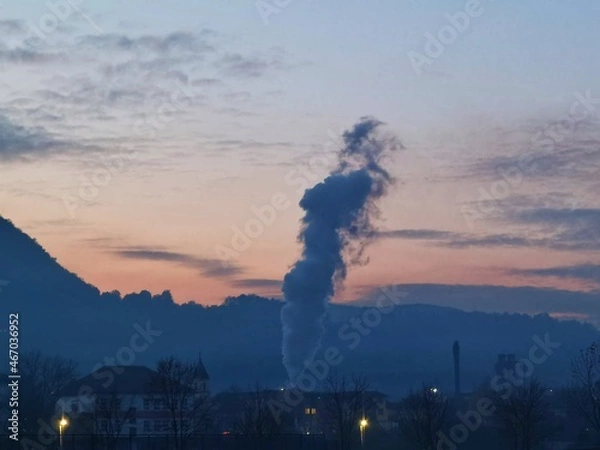 Obraz smoke from the chimney