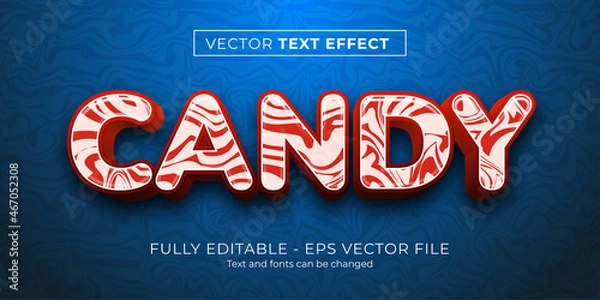 Obraz Editable text effect candy style