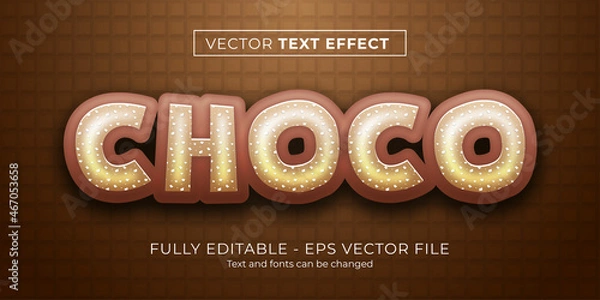 Obraz Chocolate text effect editable