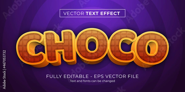 Obraz Chocolate text effect editable