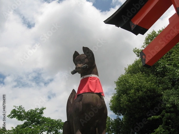 Obraz 伏見稲荷神社狐