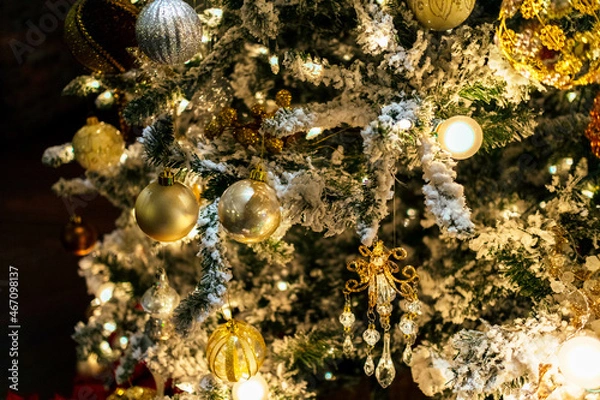 Obraz 美しく装飾されたクリスマスツリー