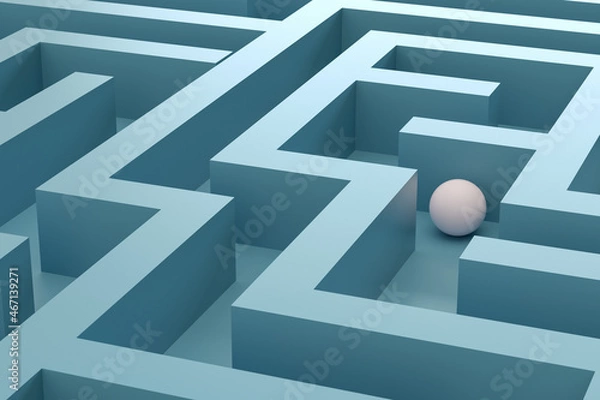 Fototapeta Maze Concept 3D Render