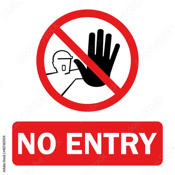 Obraz Do not touch, do not enter Vector illustration