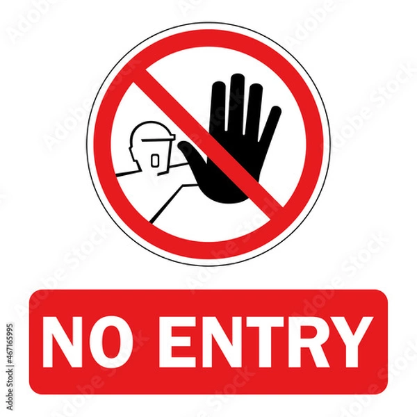 Obraz Do not touch, do not enter Vector illustration
