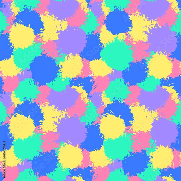 Obraz Abstract seamless pattern. Multicolored brush stains. Vector  pattern for fabric, wrapping