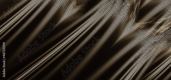 Fototapeta Intriguing abstraction, metallic shades. The textured surface creates an interesting perception of the pattern.