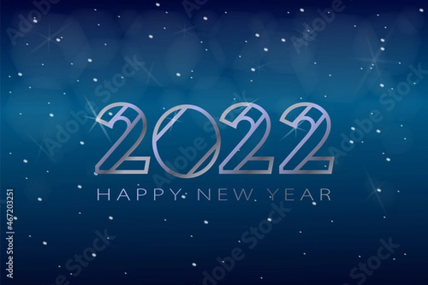 Obraz Happy new year 2022 metal background. Suitable for banner, greeting card, invitation on event.