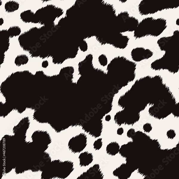 Obraz Seamless cow skin pattern. Vector cattle texture.