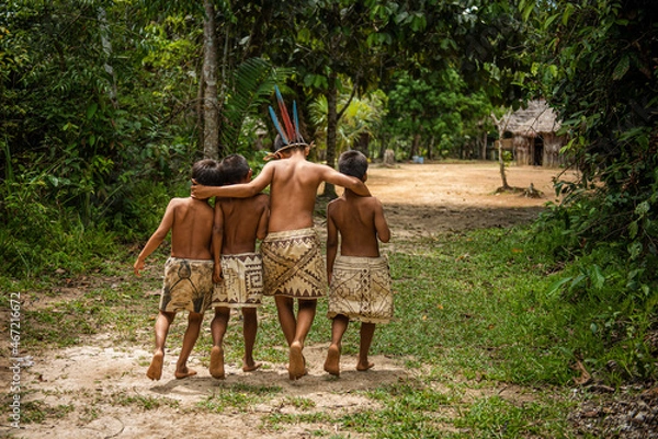 Obraz Bora children, San Andres, Peru