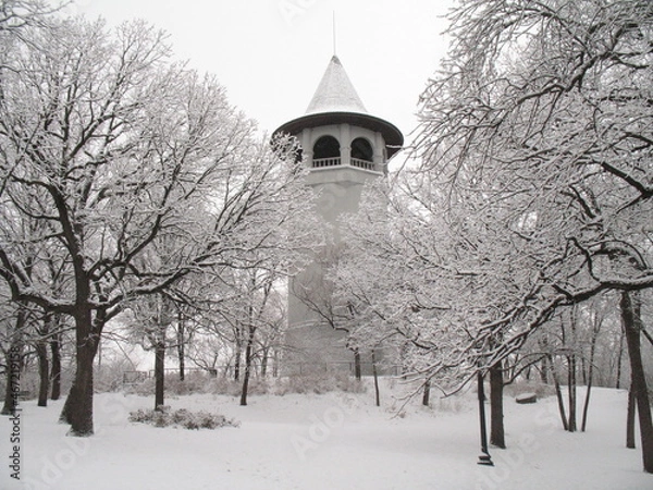 Obraz Witch's Hat Tower in Snow