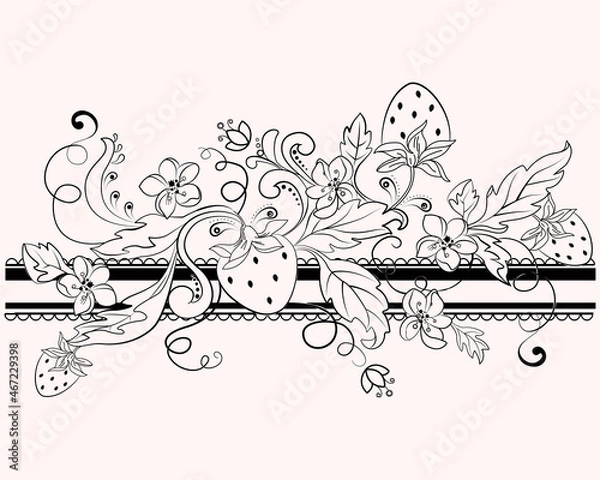 Obraz Sketch floral botany illustration