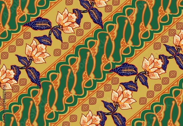 Obraz Indonesian batik motifs with very distinctive patterns. exclusive backgrounds. Vector Eps 10