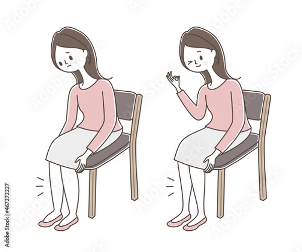 Obraz 若い女性の足のむくみビフォーアフター