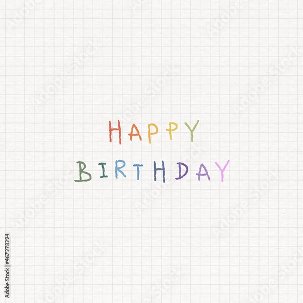 Obraz Colorful happy birthday word vector