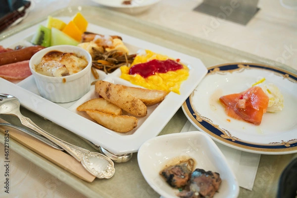Obraz ホテルのバイキングの朝食