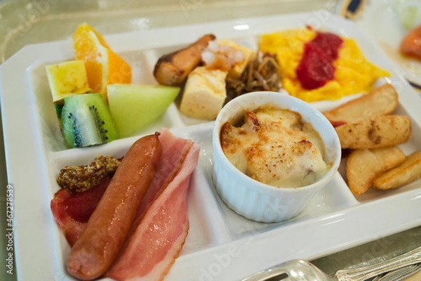 Obraz ホテルのバイキングの朝食