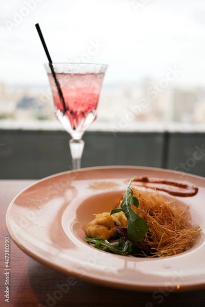 Obraz サワーとカダイフ揚げ