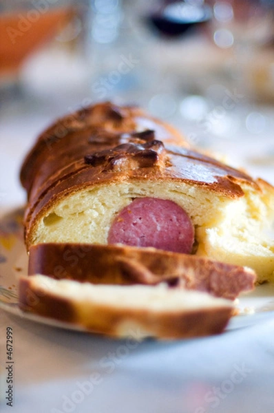 Fototapeta Kiełbasa w Brioche