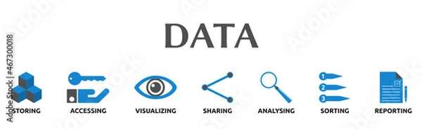 Fototapeta Banner zum Thema: DATA
