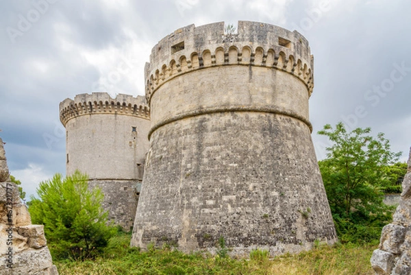Obraz View at the Bastions of Tramontano Castle in Matera - Italy