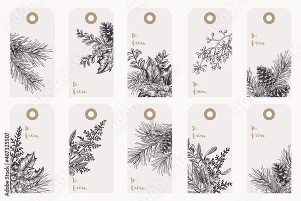 Obraz Gift Christmas tags.