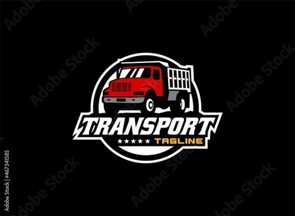 Obraz Excavator logo vector for construction company. Vehicle equipment template vector illustration for your brand.