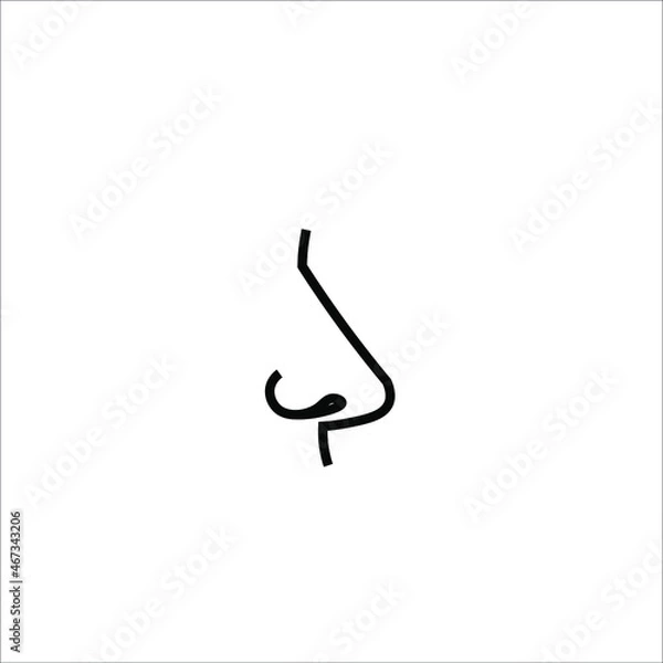Fototapeta nose icon vector illustration symbol