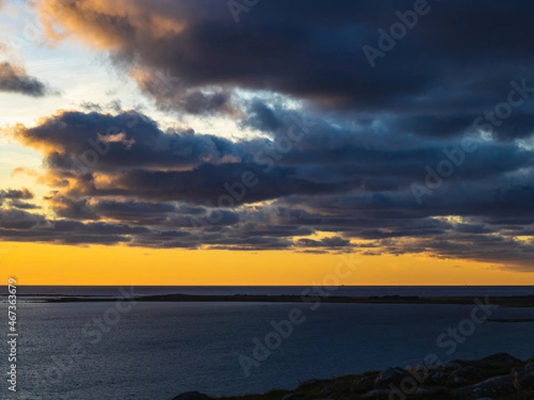Obraz Lots of clouds during sunset