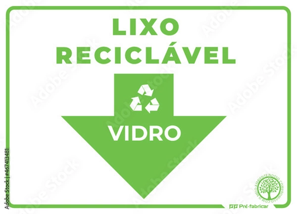 Fototapeta PLACAS, PÁTIO, LIXO, ORGÂNICO, PAPEL, VIDRO, PLASTICO