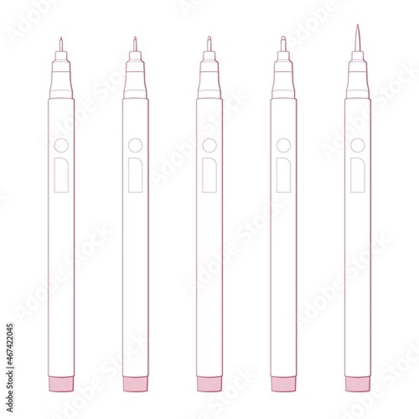 Obraz Pens for drawing, illustration, drafting, and engineering