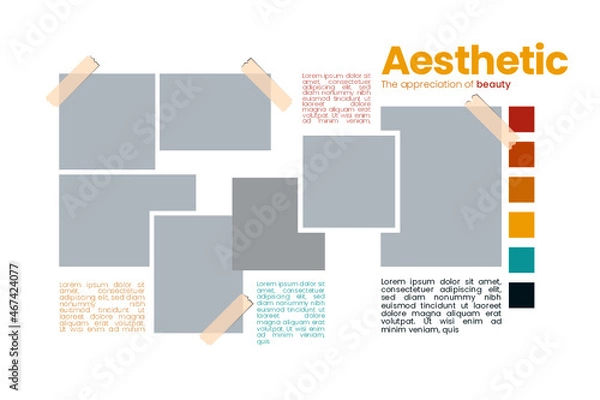 Obraz Aesthetic concept mood board