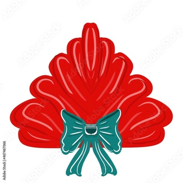 Obraz red Christmas tree on a white background