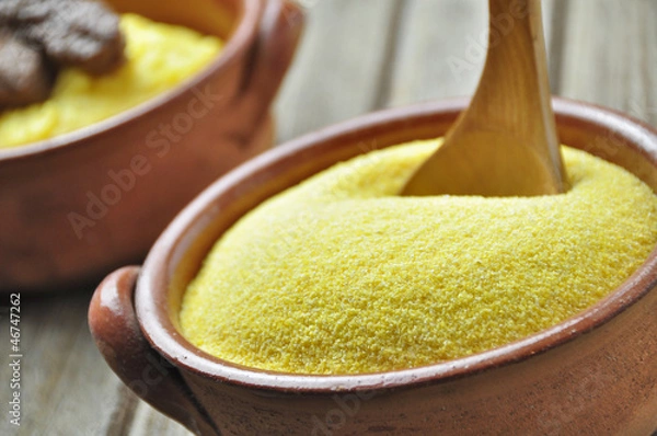 Obraz polenta con carne